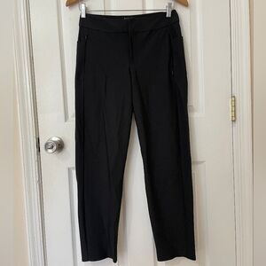 Athleta Black Straight-Leg Performance Pants Size 4